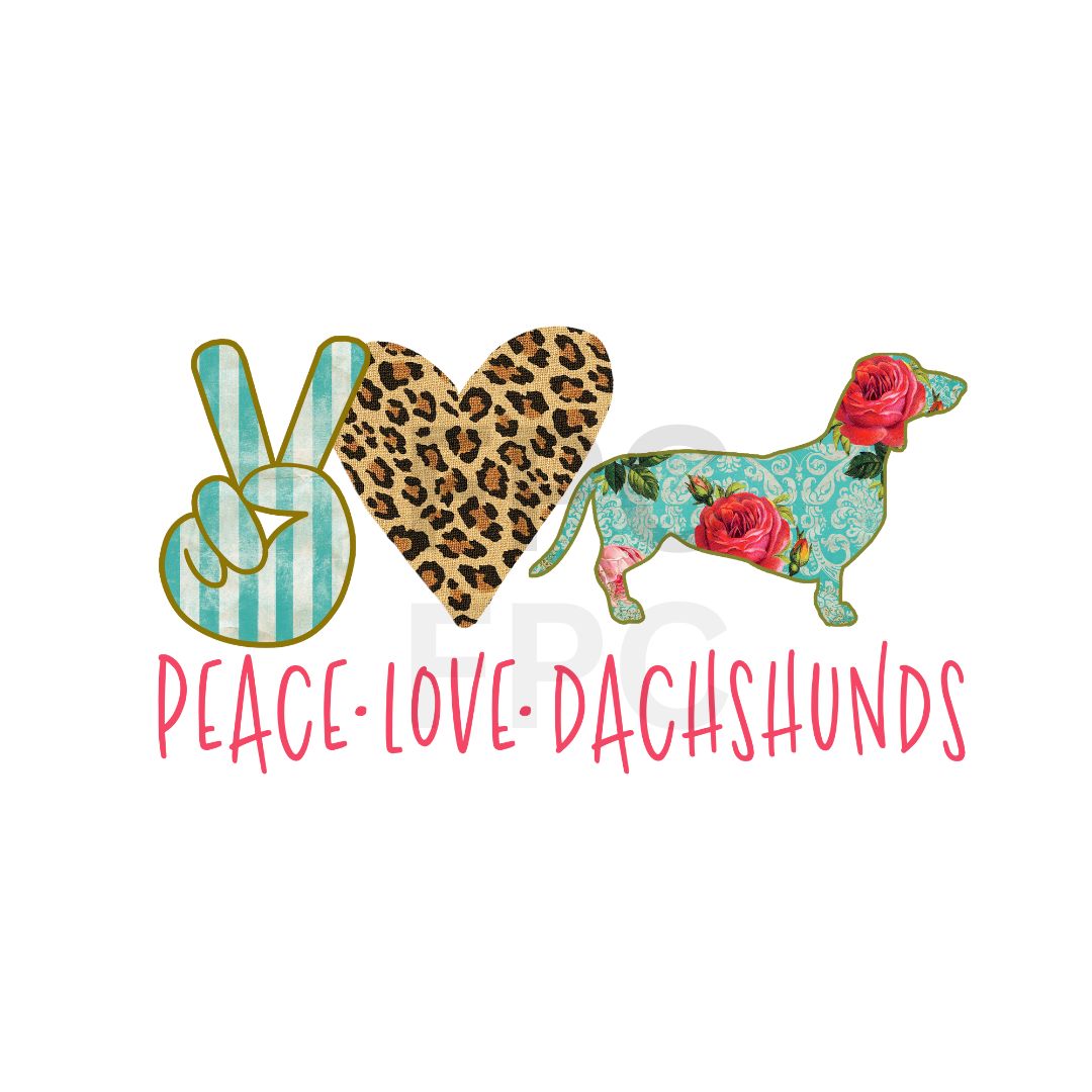 Peace Love Dachshunds