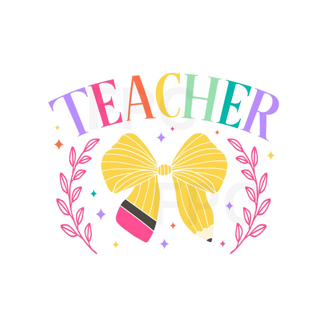 Teacher Pencil Bow