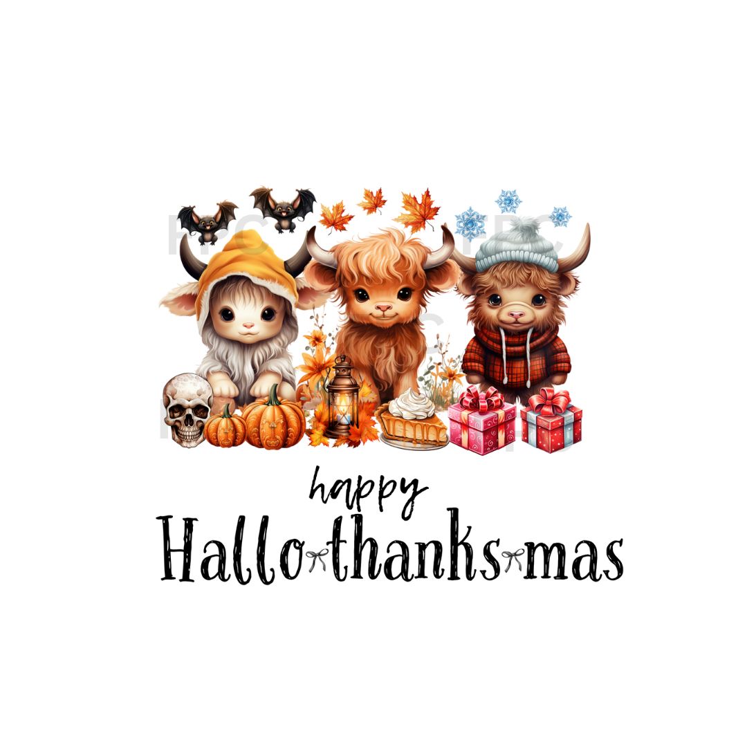 Happy HalloThanksMas Cows