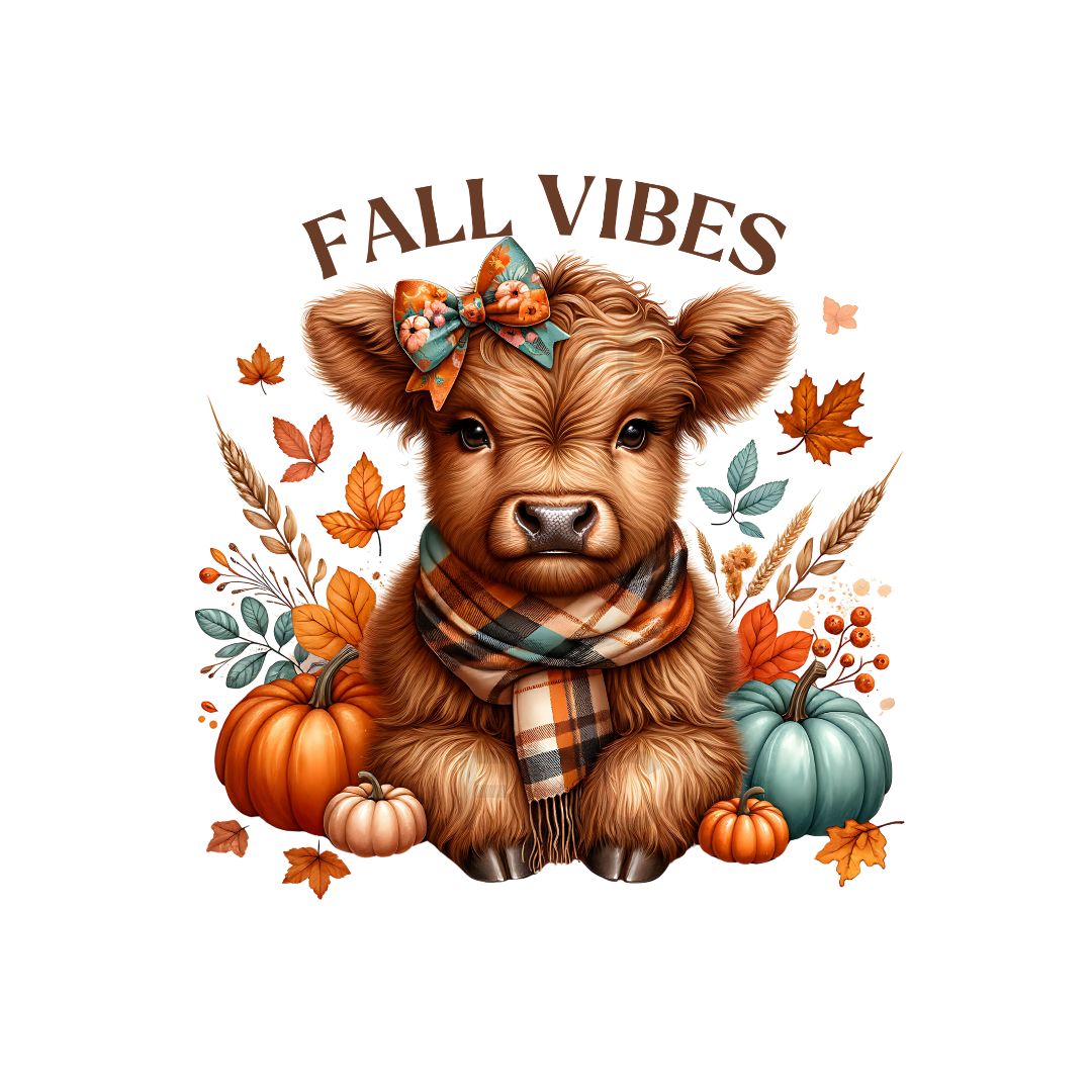 Fall Vibes Highland Cow