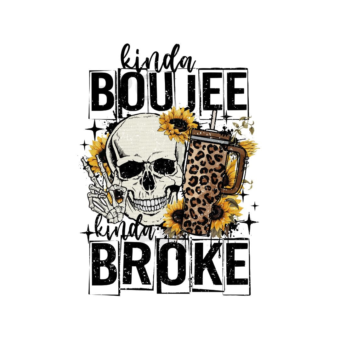 Kinda Boujee Kinda Broke (Distressed Black)