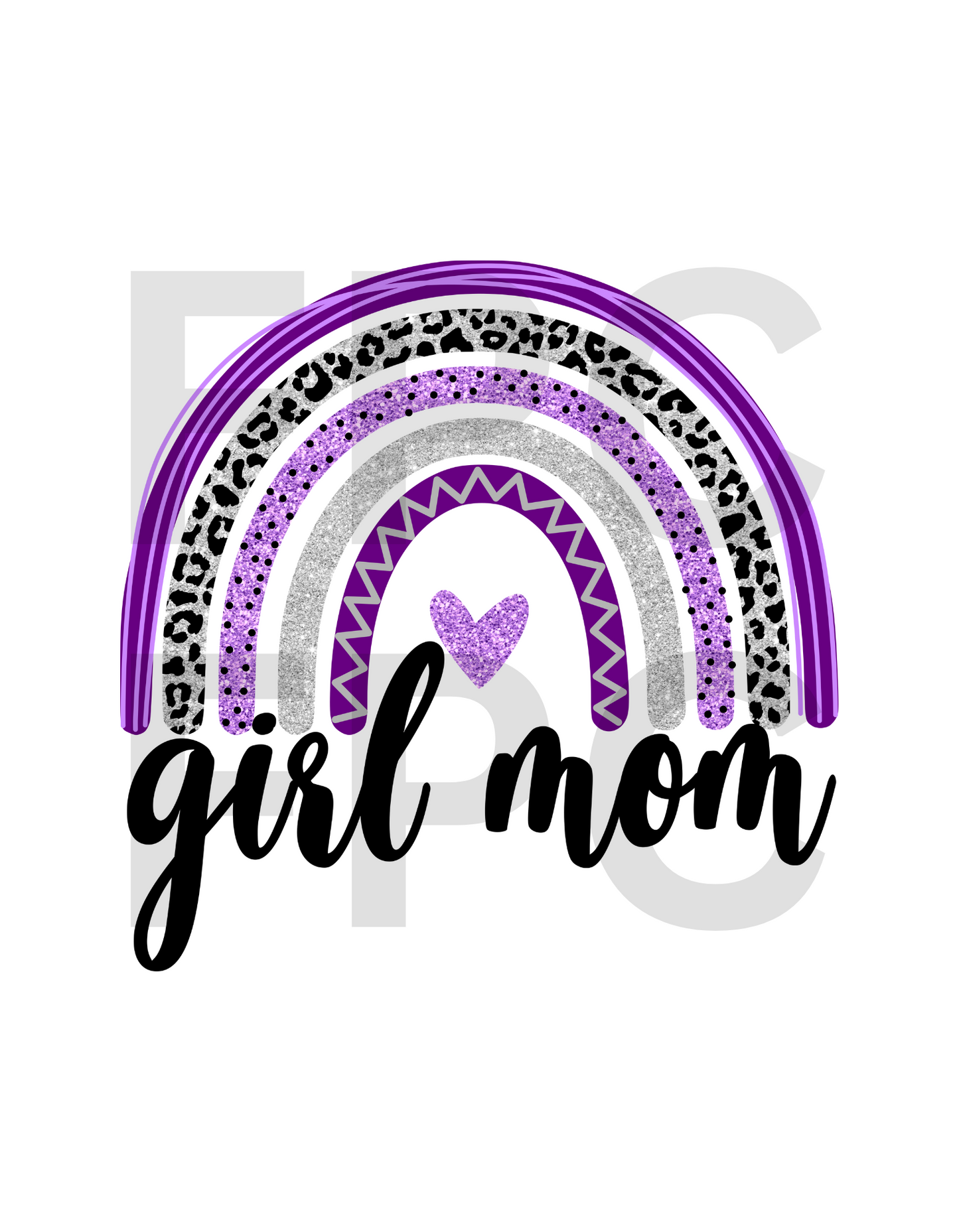 Girl Mom Purple Rainbow