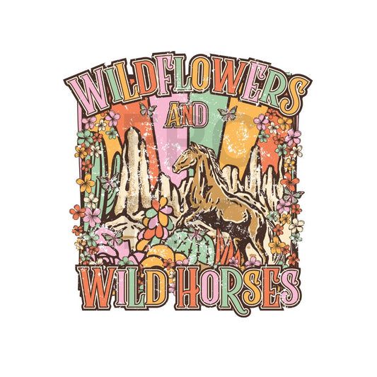 Wildflowers and Wild Horses