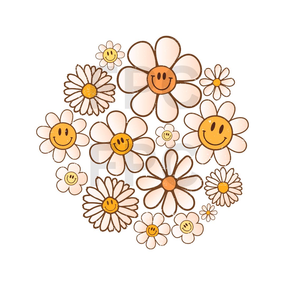 Daisy Smileys (Distressed)