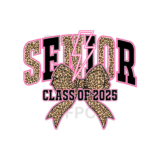 Senior Class of 2025 Cheetah Lightening Bolt (Solid)