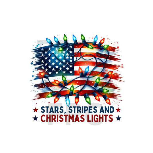 Stars Stripes and Christmas Lights